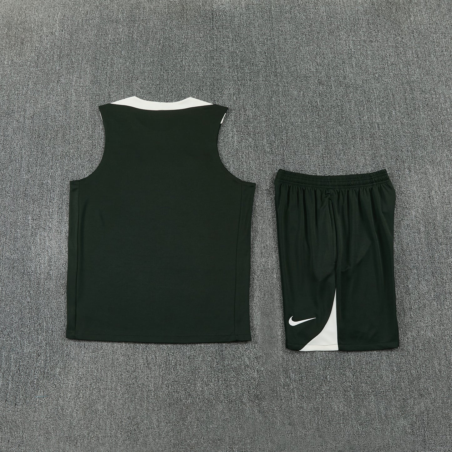 Chelsea Vest Set-Dark Green and Black