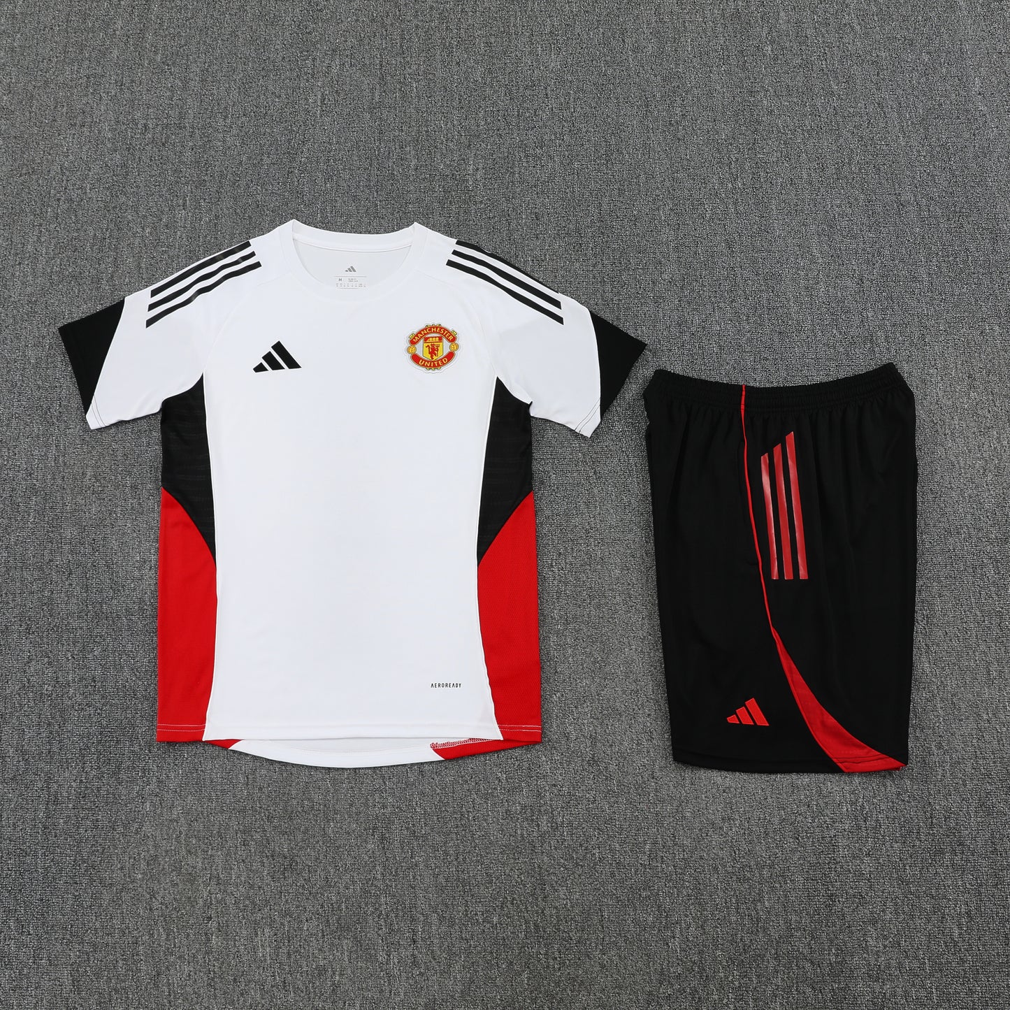 Manchester United Shorts Set-White and Black