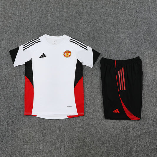 Manchester United Shorts Set-White and Black