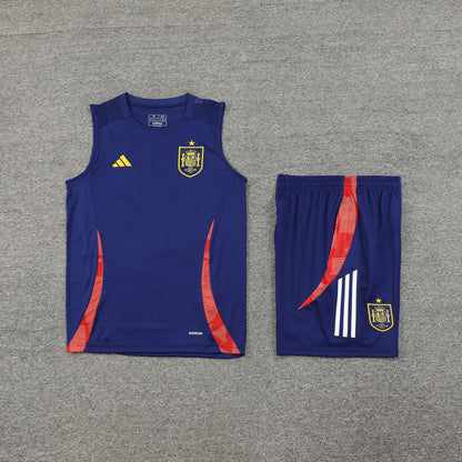 Spain Vest Set-Navy Blue