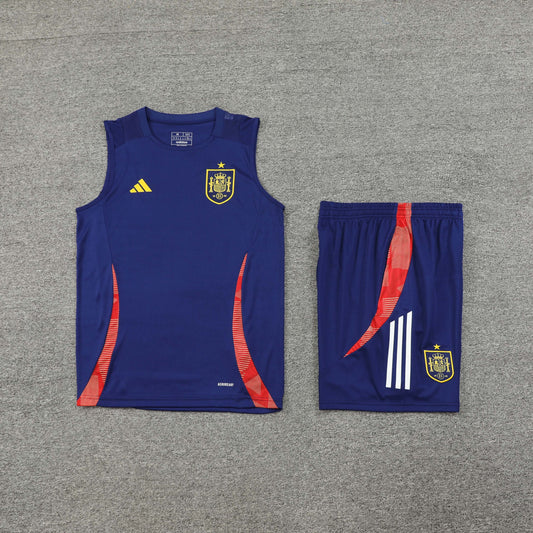 Spain Vest Set-Navy Blue