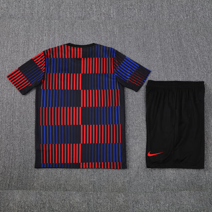 Barcelona Shorts Set-Red, Blue and Black