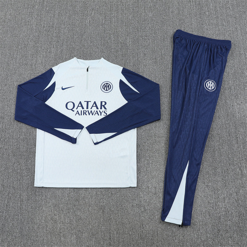Inter Milan Tracksuit-White and Navy Blue