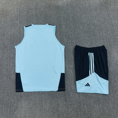Argentina Vest Set-Light Blue and Navy