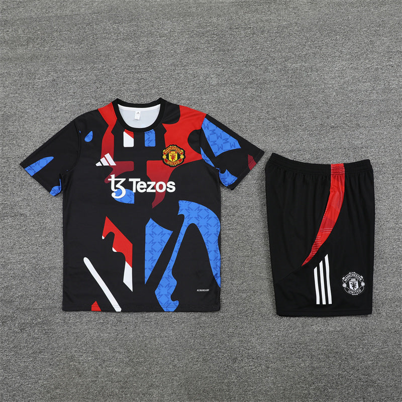 Manchester United Shorts Set-Red, Blue and Black