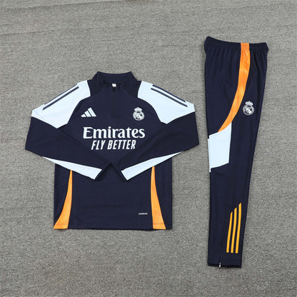 Real Madrid Tracksuit-Black and White