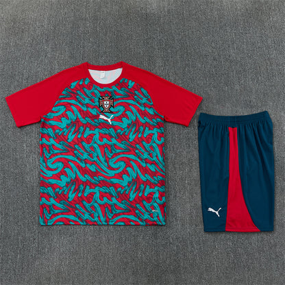 Portugal Shorts Set-Red and Blue