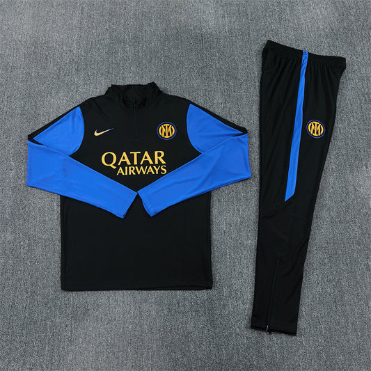 Inter Milan Tracksuit-Black and Blue