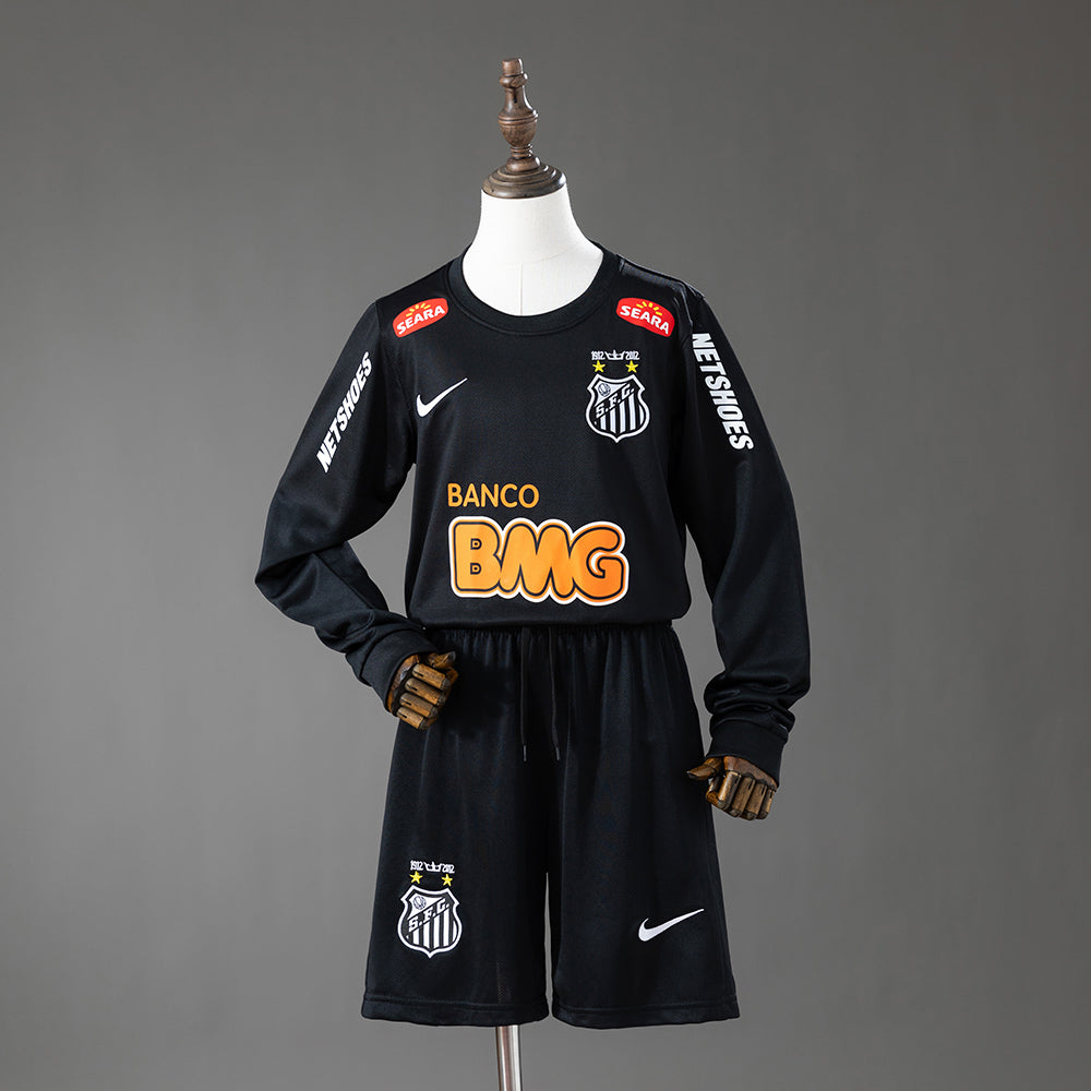 Santos 12/13 Away Retro Long Sleeve Kids Kit