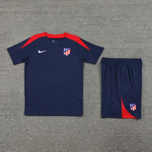 Atletico Madrid Shorts Set-Navy Blue and Red