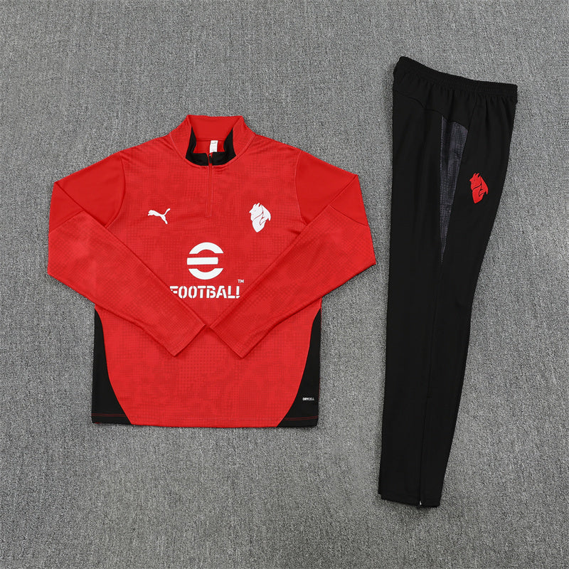 AC Milan Tracksuit-Red and Black
