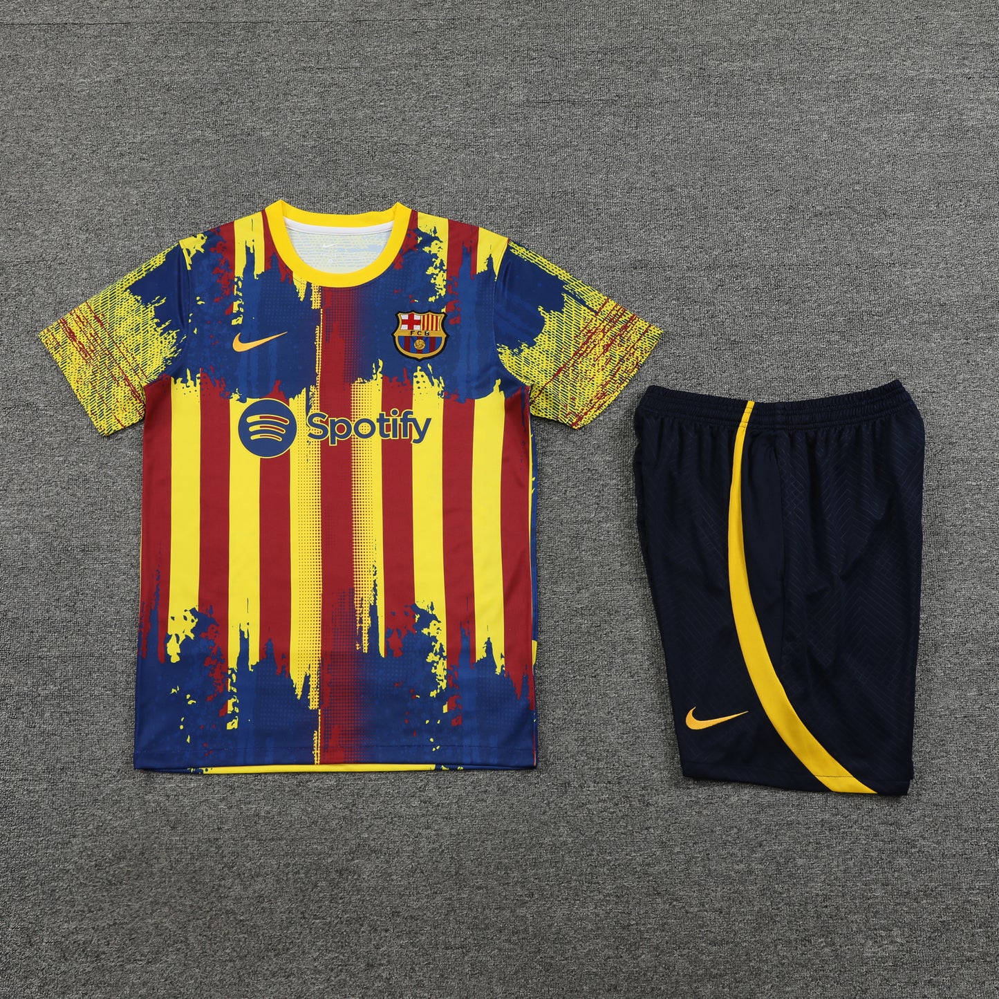 Barcelona Shorts Set-Yellow, Blue and Black