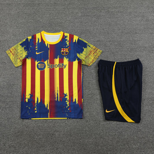 Barcelona Shorts Set-Yellow, Blue and Black