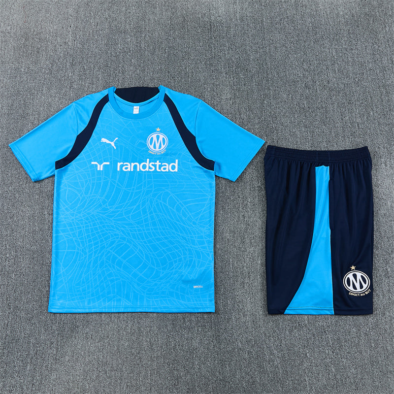 Olympique de Marseille Shorts Set-Blue and Navy Blue