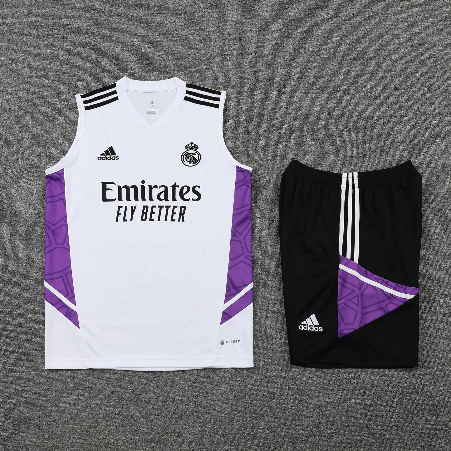 Real Madrid Vest Set-White, Purple and Black