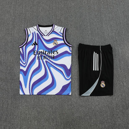 Real Madrid Vest Set-White, Blue and Black