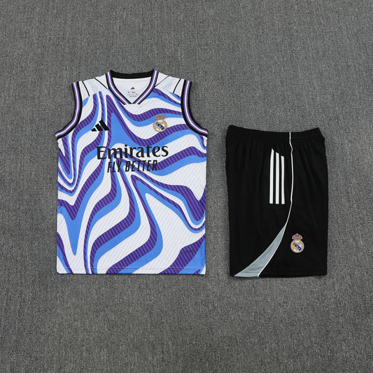 Real Madrid Vest Set-White, Blue and Black