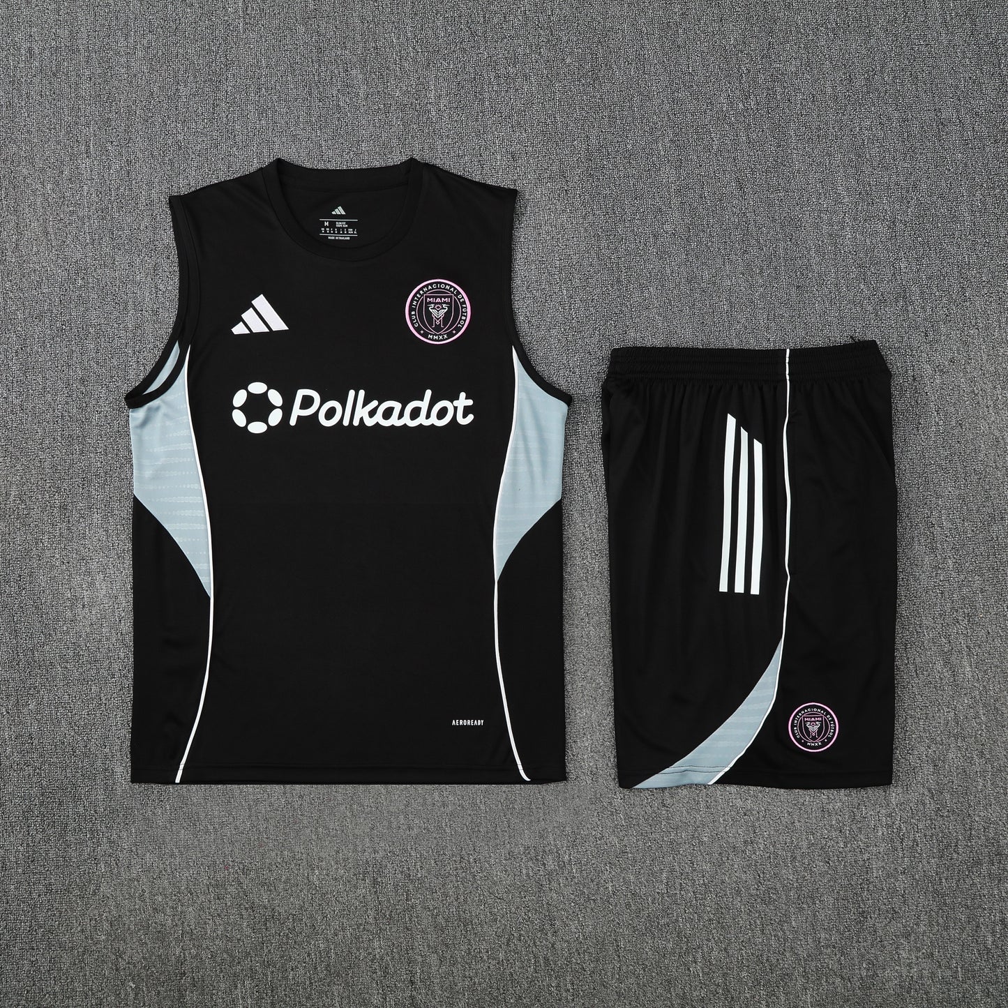 Inter Miami Vest Set-Black and Grey