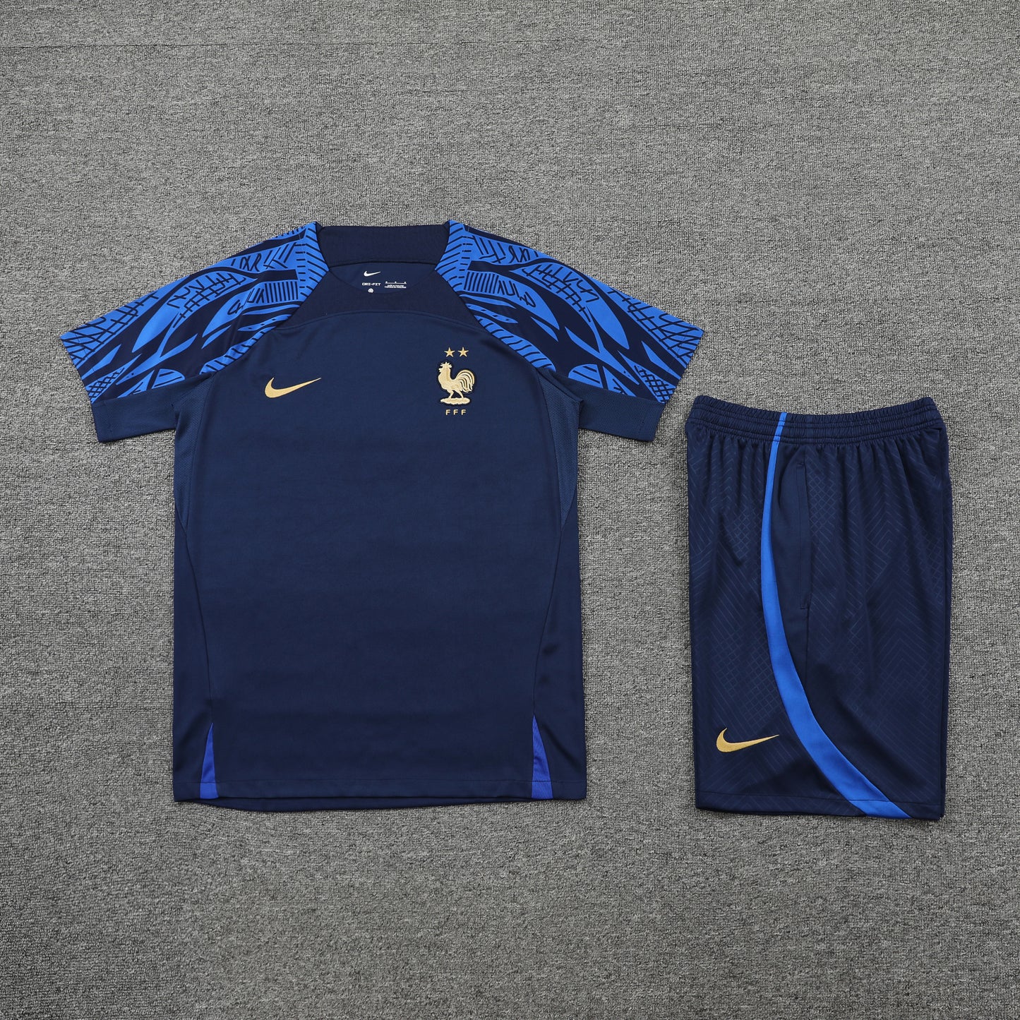France Shorts Set-Navy Blue