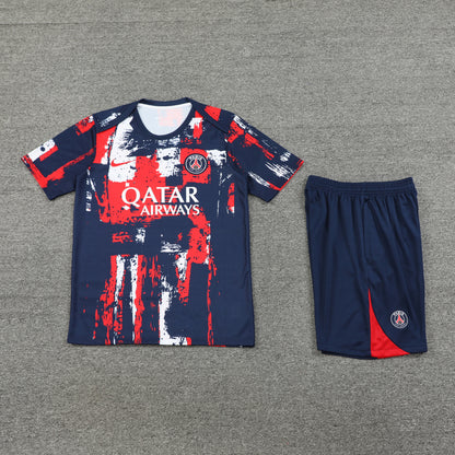 PSG Shorts Set-Red and Navy Blue