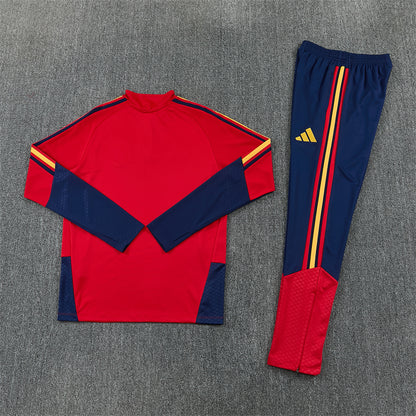 Spain Tracksuit-Red and Navy Blue