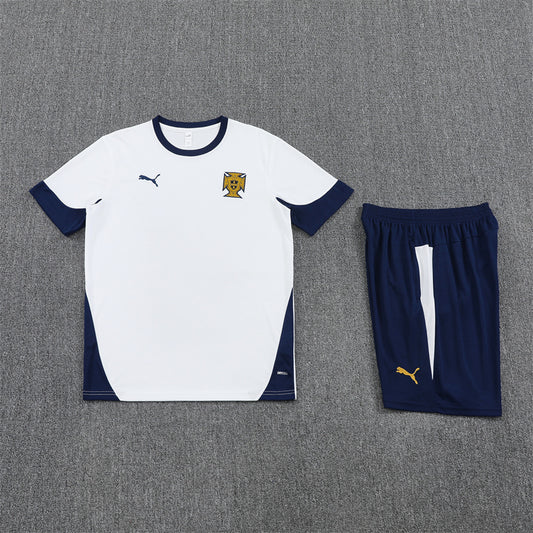 Portugal Shorts Set-White and Navy Blue