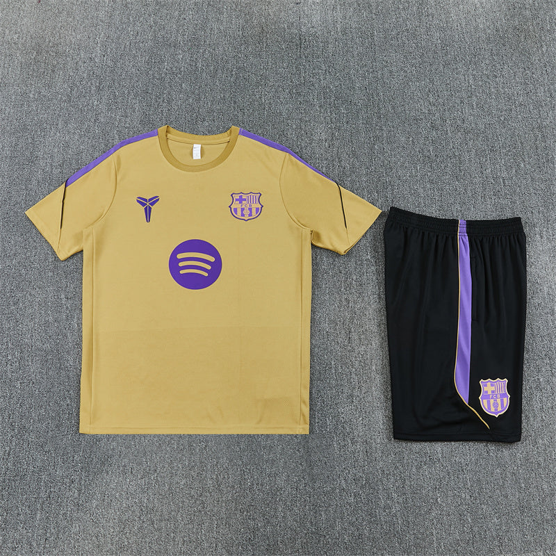 Barcelona x Kobe Bryant Shorts Set-Golden and Black