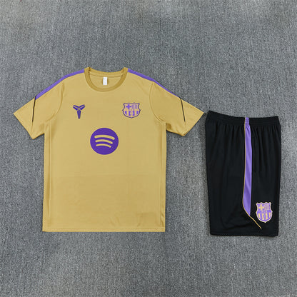 Barcelona x Kobe Bryant Shorts Set-Golden and Black