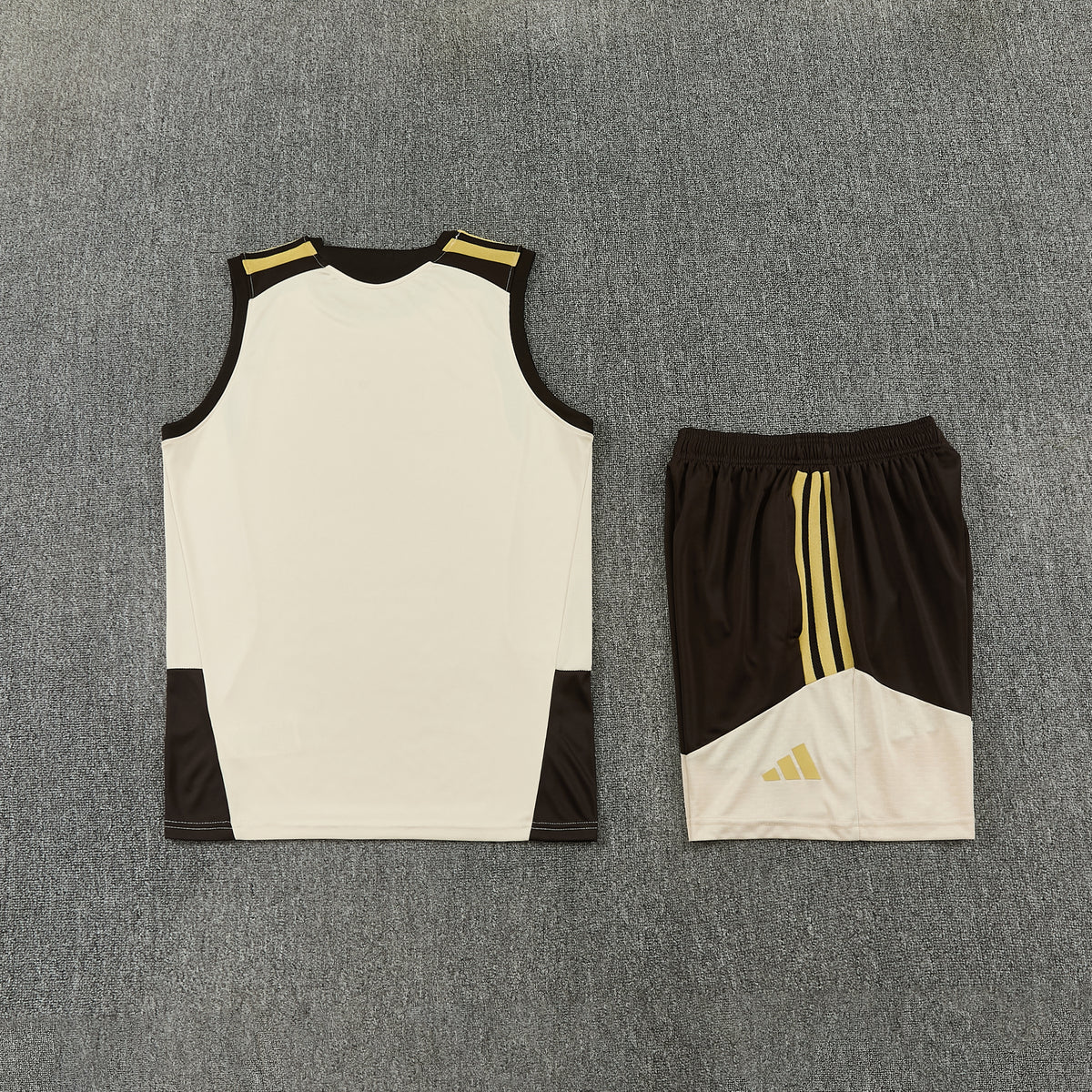 Flamengo Vest Set-Cream and Brown