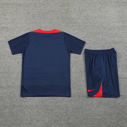 PSG Shorts Set-Navy Blue and Red