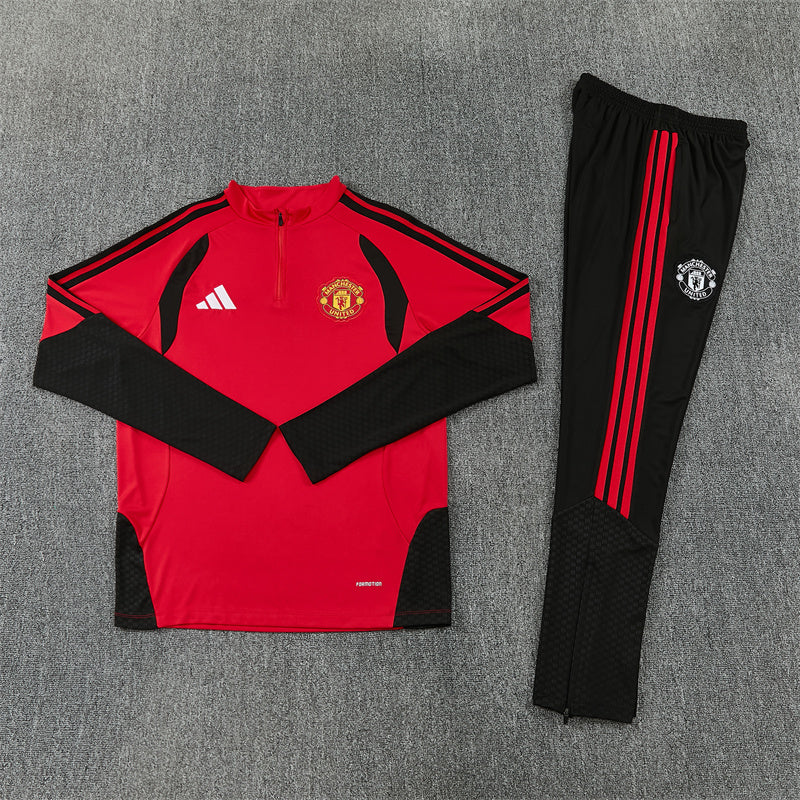 Manchester United Tracksuit-Red and Black