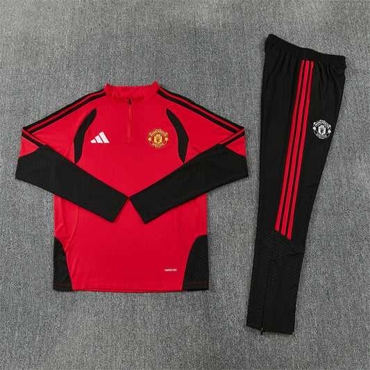 Manchester United Tracksuit-Red and Black