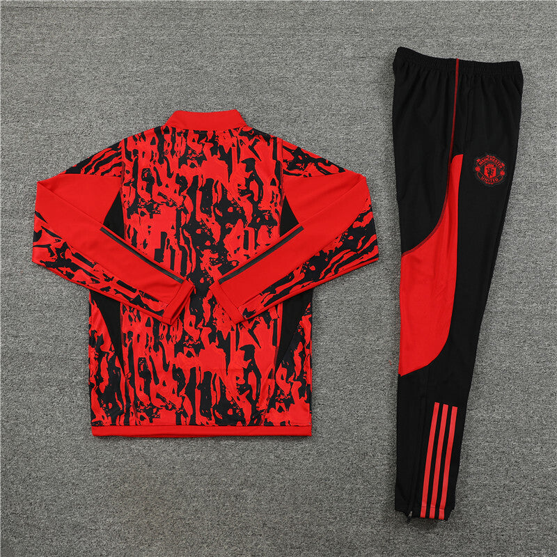 Manchester United Tracksuit-Red and Black