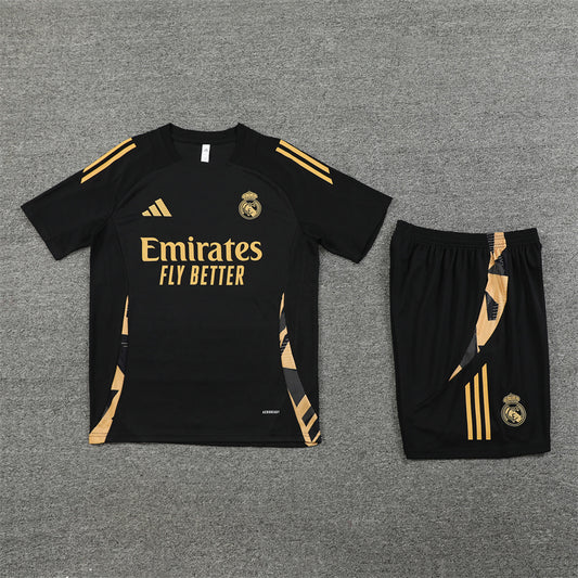 Real Madrid Shorts Set-Black and Golden