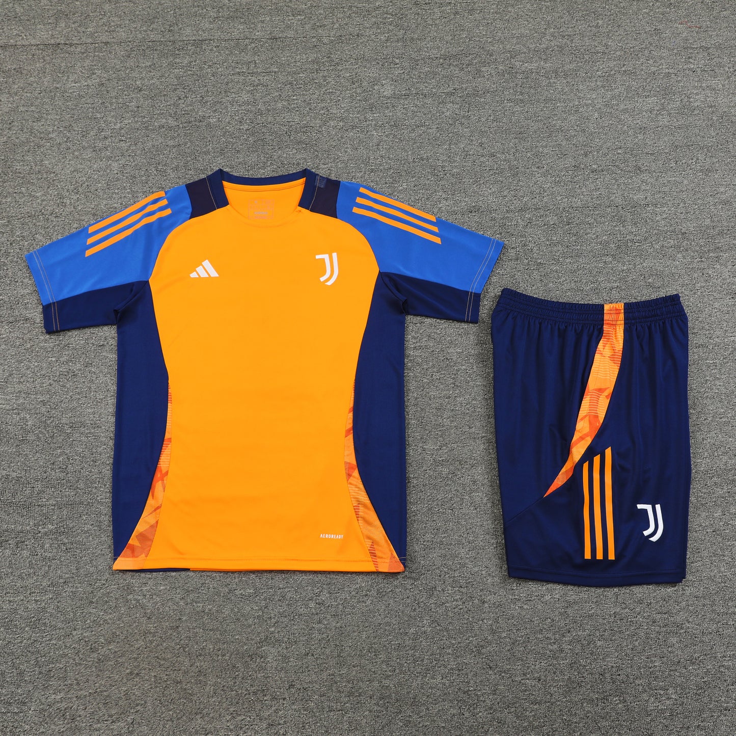 Juventus Shorts Set-Orange and Dark Blue