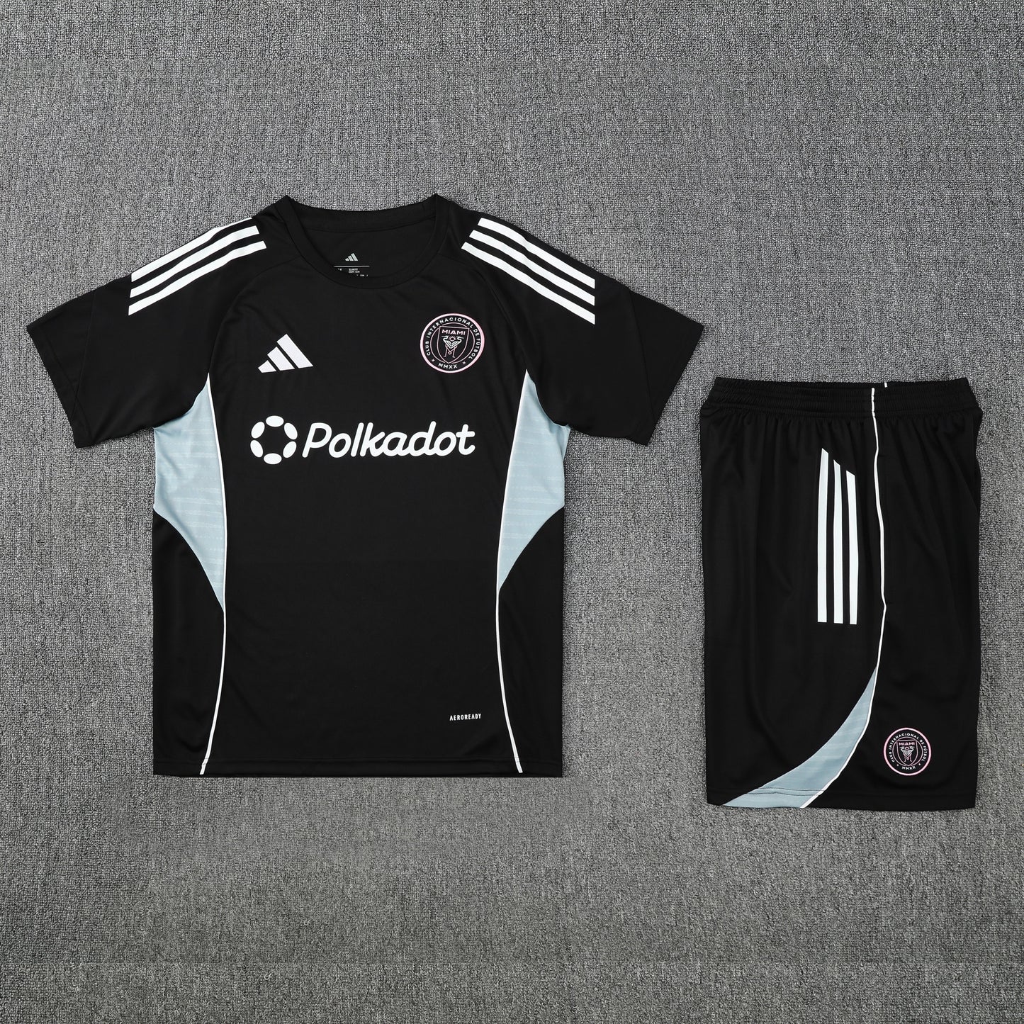 Inter Miami Shorts Set-Black and Grey