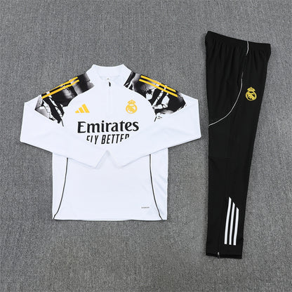 Real Madrid Tracksuit-White and Black
