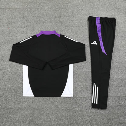 Real Madrid Tracksuit-White, Purple and Black