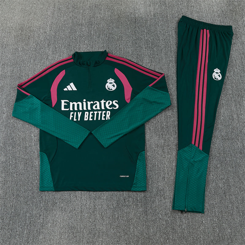 Real Madrid Tracksuit-Dark Green