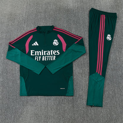 Real Madrid Tracksuit-Dark Green
