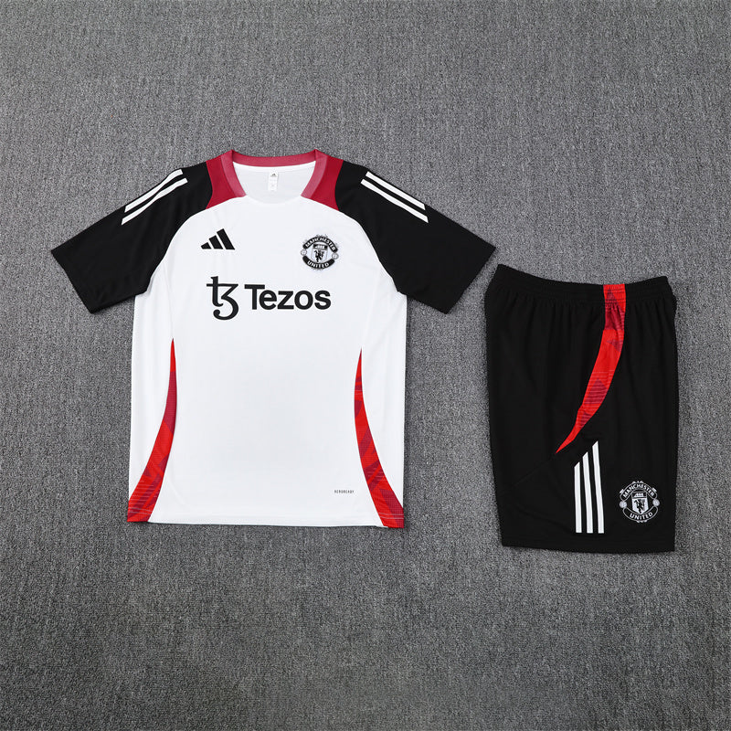 Manchester United Shorts Set-White and Black
