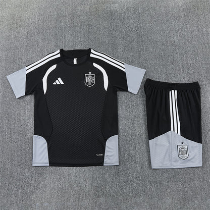 Spain Shorts Set-Black and Grey