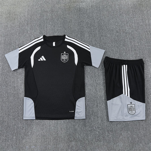 Spain Shorts Set-Black and Grey