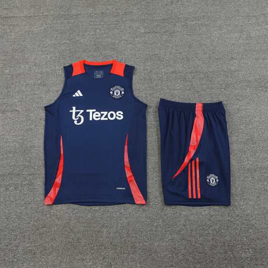 Manchester United Vest Set-Navy Blue and Red