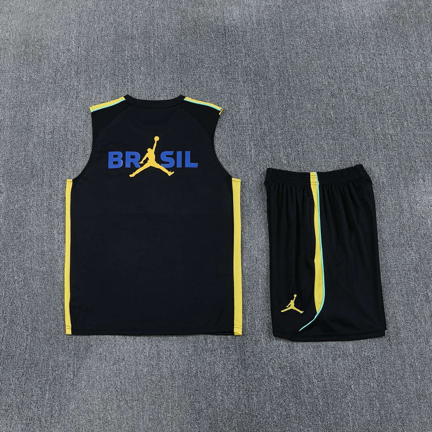 Brazil Vest Set-Black and Yellow