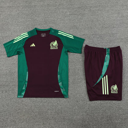 Mexico Shorts Set-Brown and Dark Green