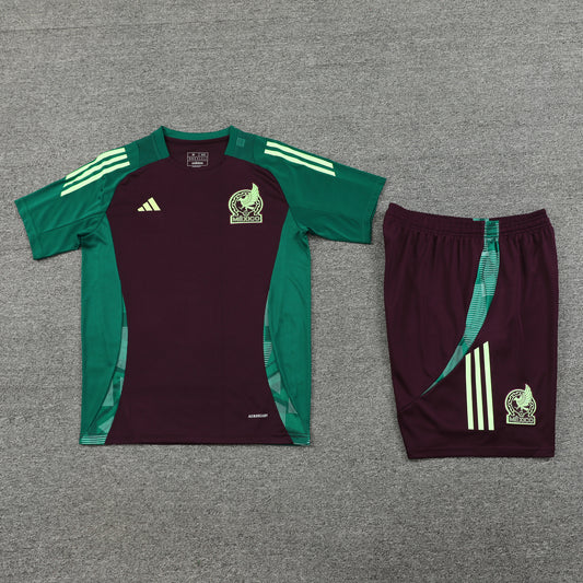 Mexico Shorts Set-Brown and Dark Green