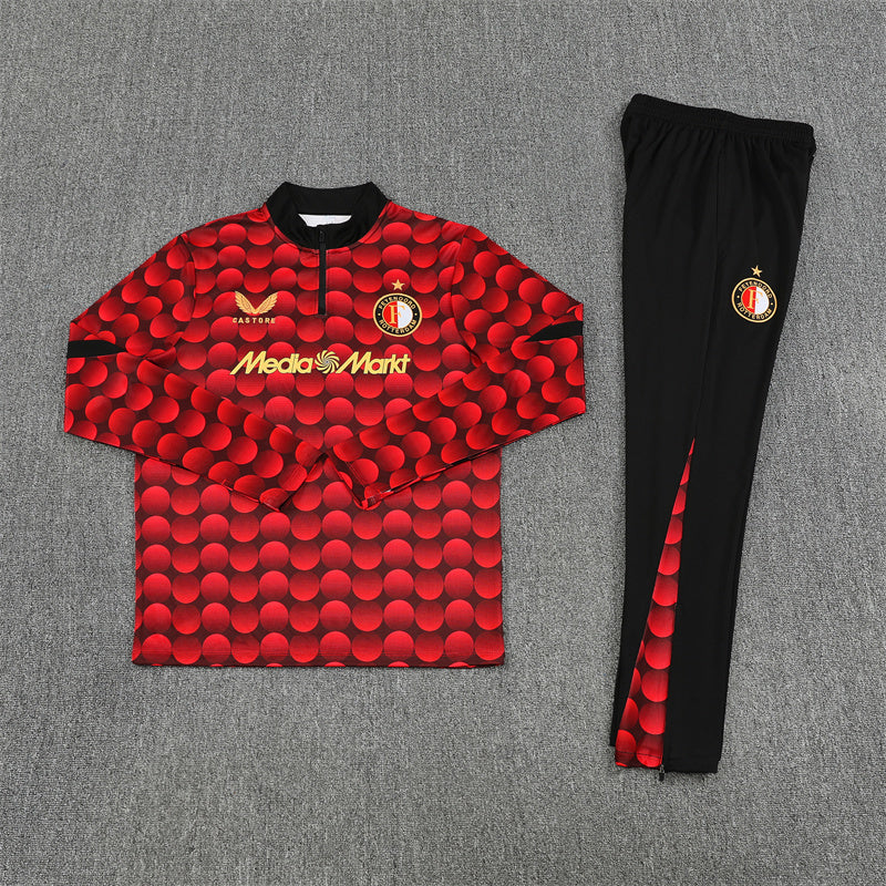 Castore Feyenoord Tracksuit-Red and Black