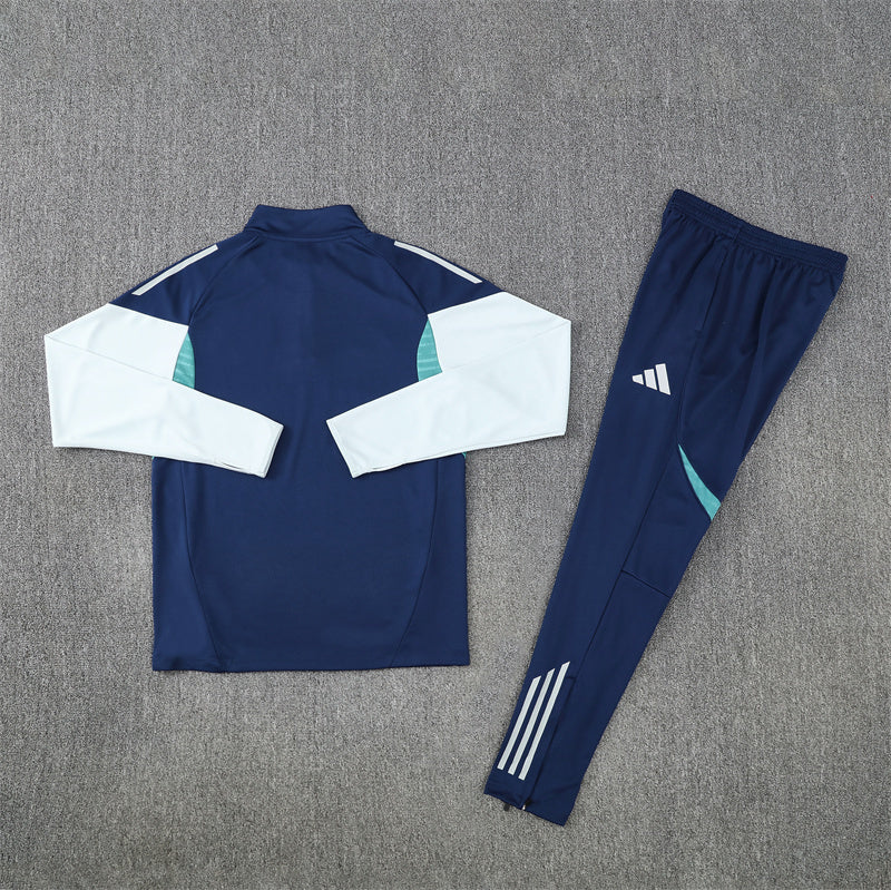 Arsenal Tracksuit-Navy Blue and White