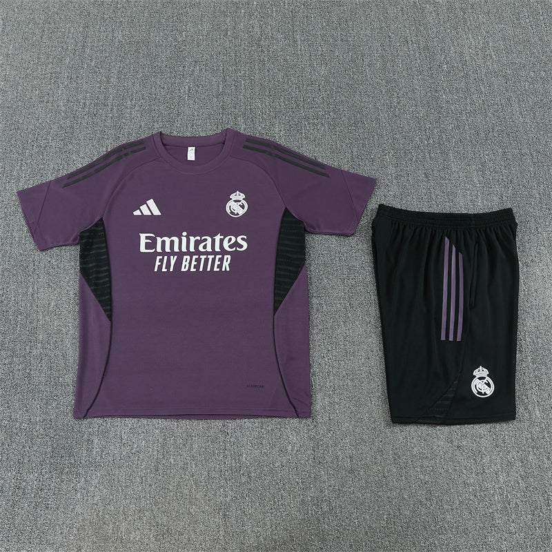 Real Madrid Shorts Set-Dark Violet and Black